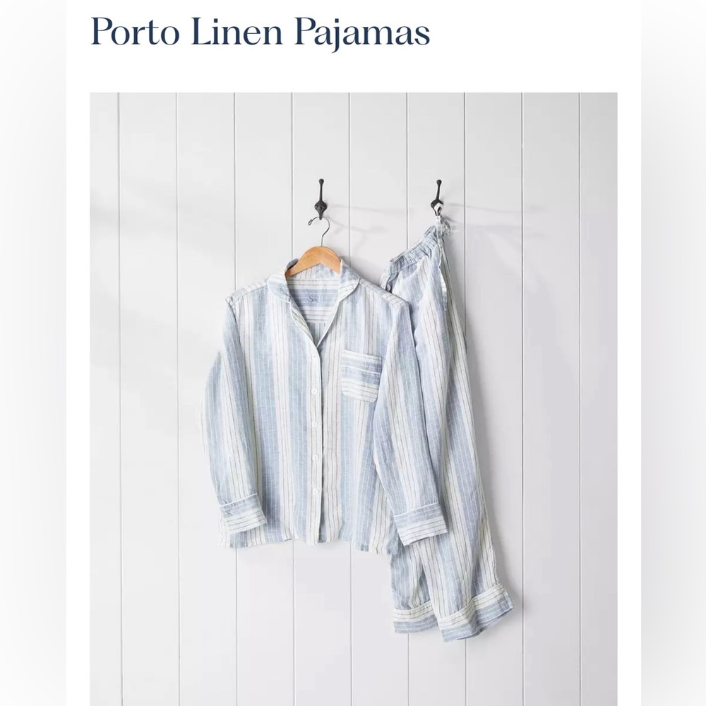 NWOT Serena & Lily Porto Linen Pajamas  size L